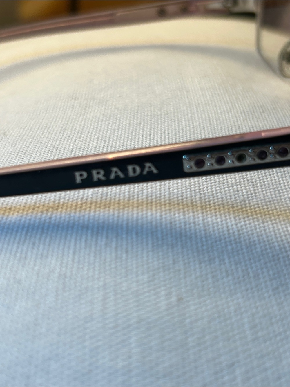 PRADA Black and Pink Metal Temple Eyewear (prescription)